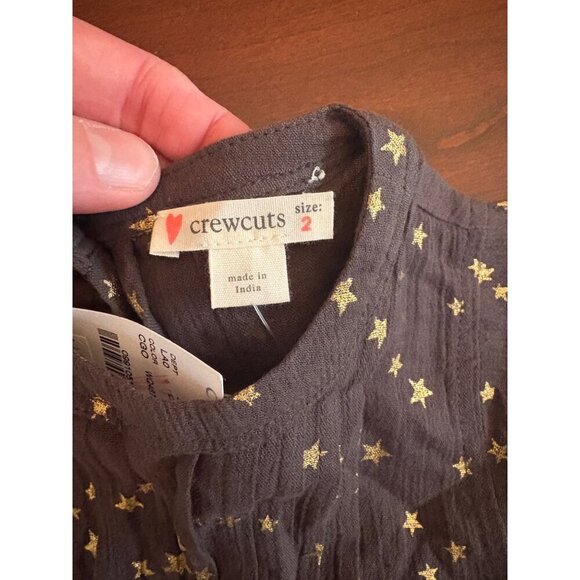 J. Crew Crewcuts NWT Gold Star Short Sleeve Little Girls Shirt Size 2 Toddler 2T - Picture 5 of 9
